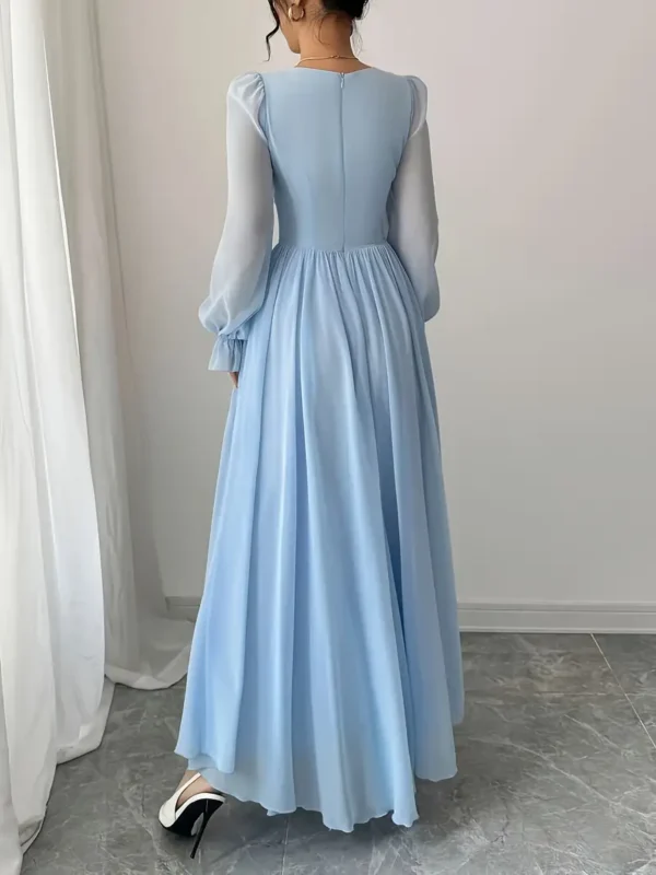 Chiplar Light Blue Chiffon Maxi Dress - Image 4